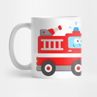 Kids Fire Engine Firefighter Truck Toddler Boy Girl Mug